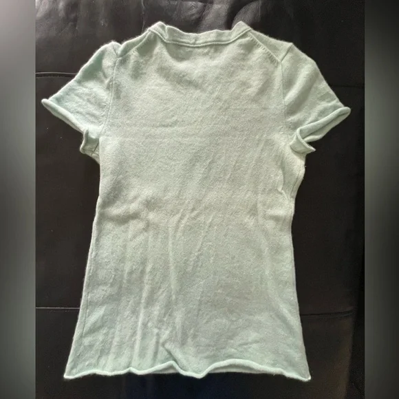 J. Crew Mint Green Cashmere Short Sleeve Tee S - Picture 2 of 10